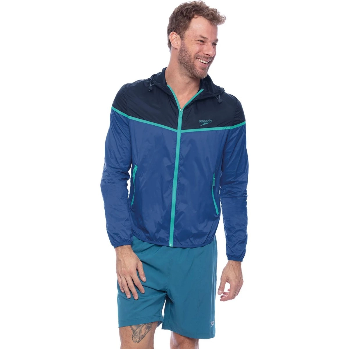 Jaqueta Speedo corta Vento Speed - masculino - azul nautico
