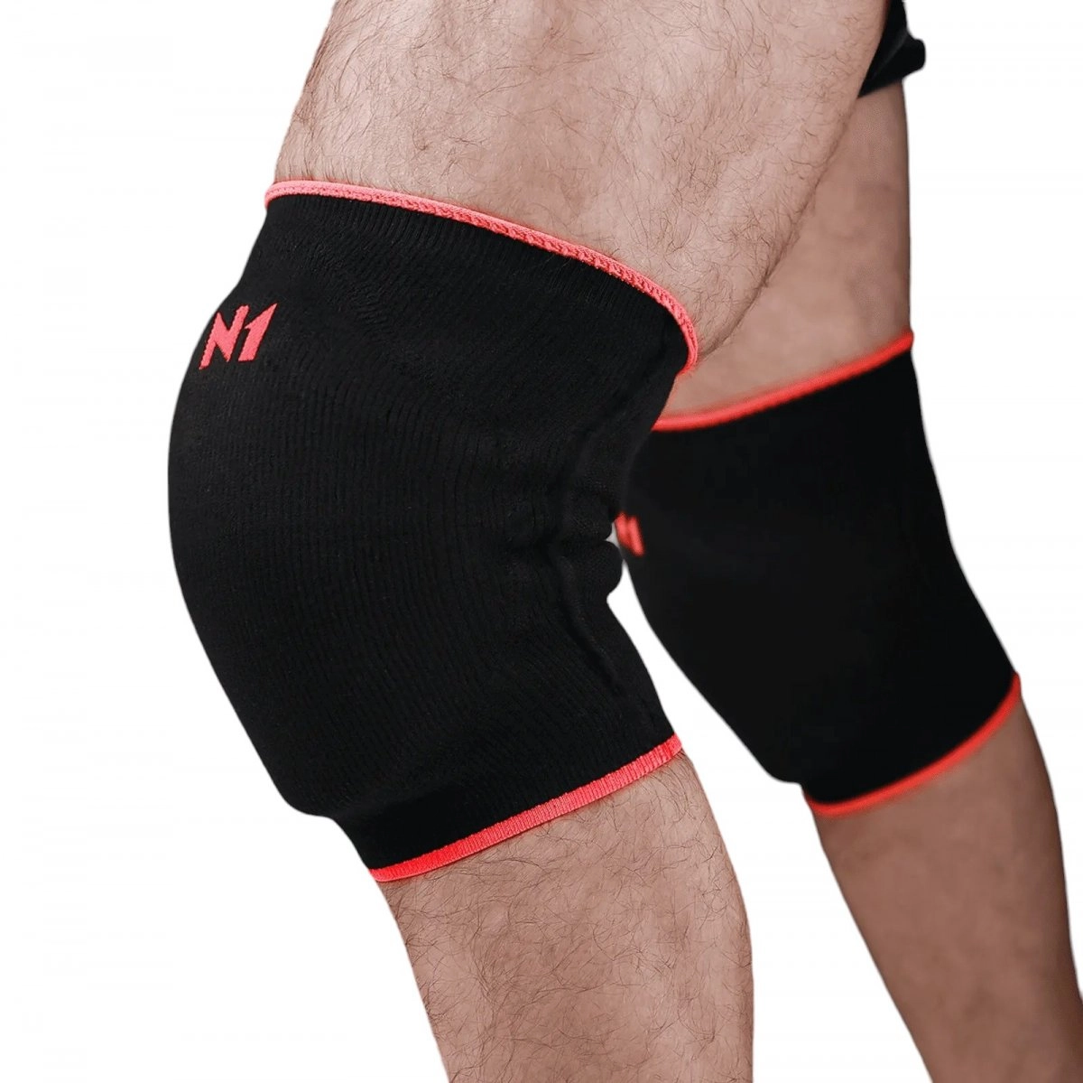 Joelheira N1 Sports Slide - unissex - preto e laranja