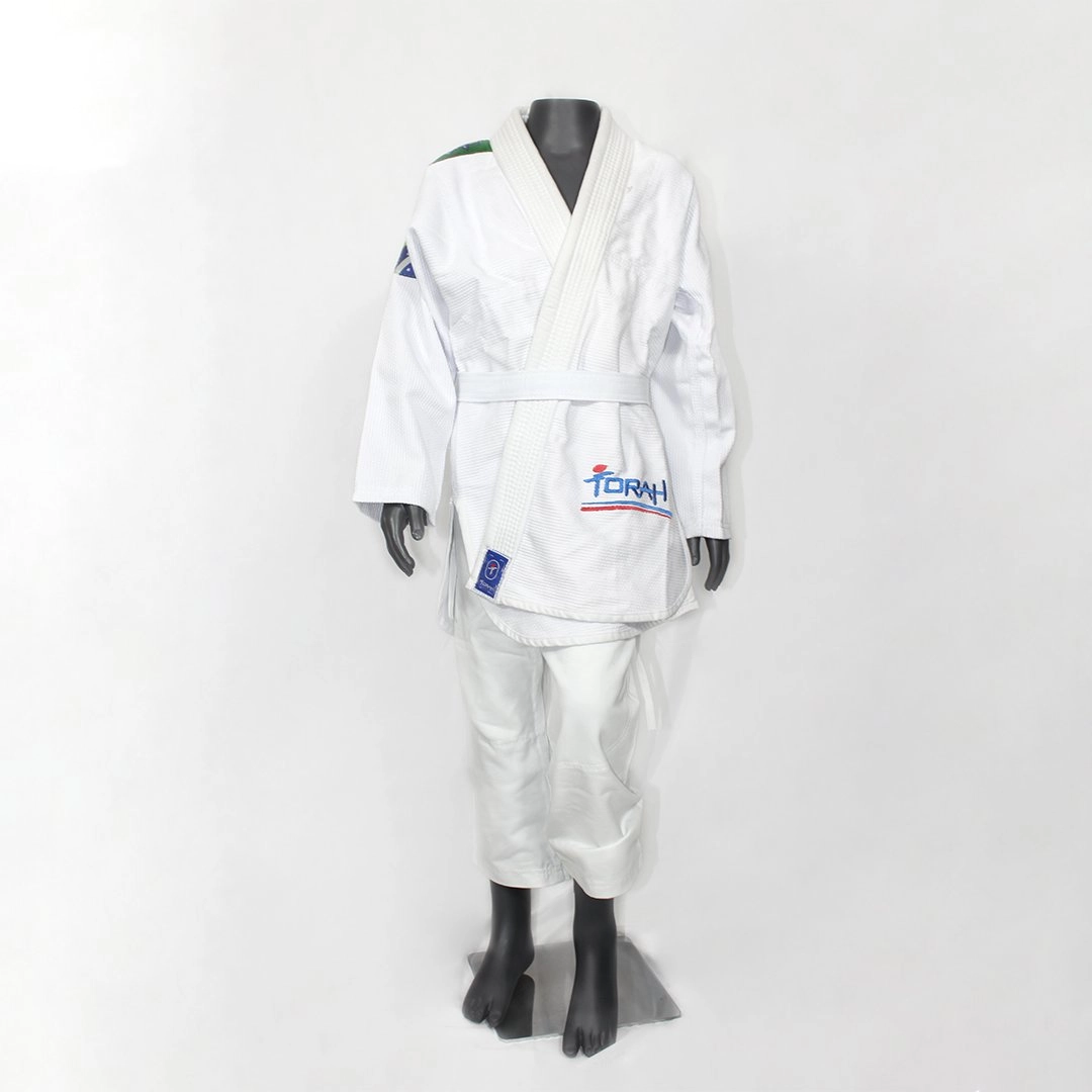 Kimono Jiu Jitsu Torah Trancado Plus - infantil - unissex - branco 