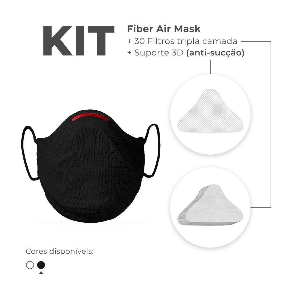 Kit Mascara Fiber Air - unissex - preto