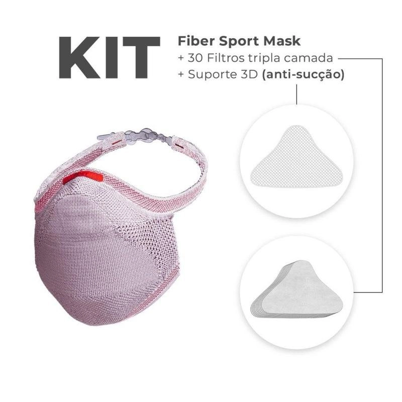 Kit Mascara Fiber Sport Inter - unissex - rosa claro
