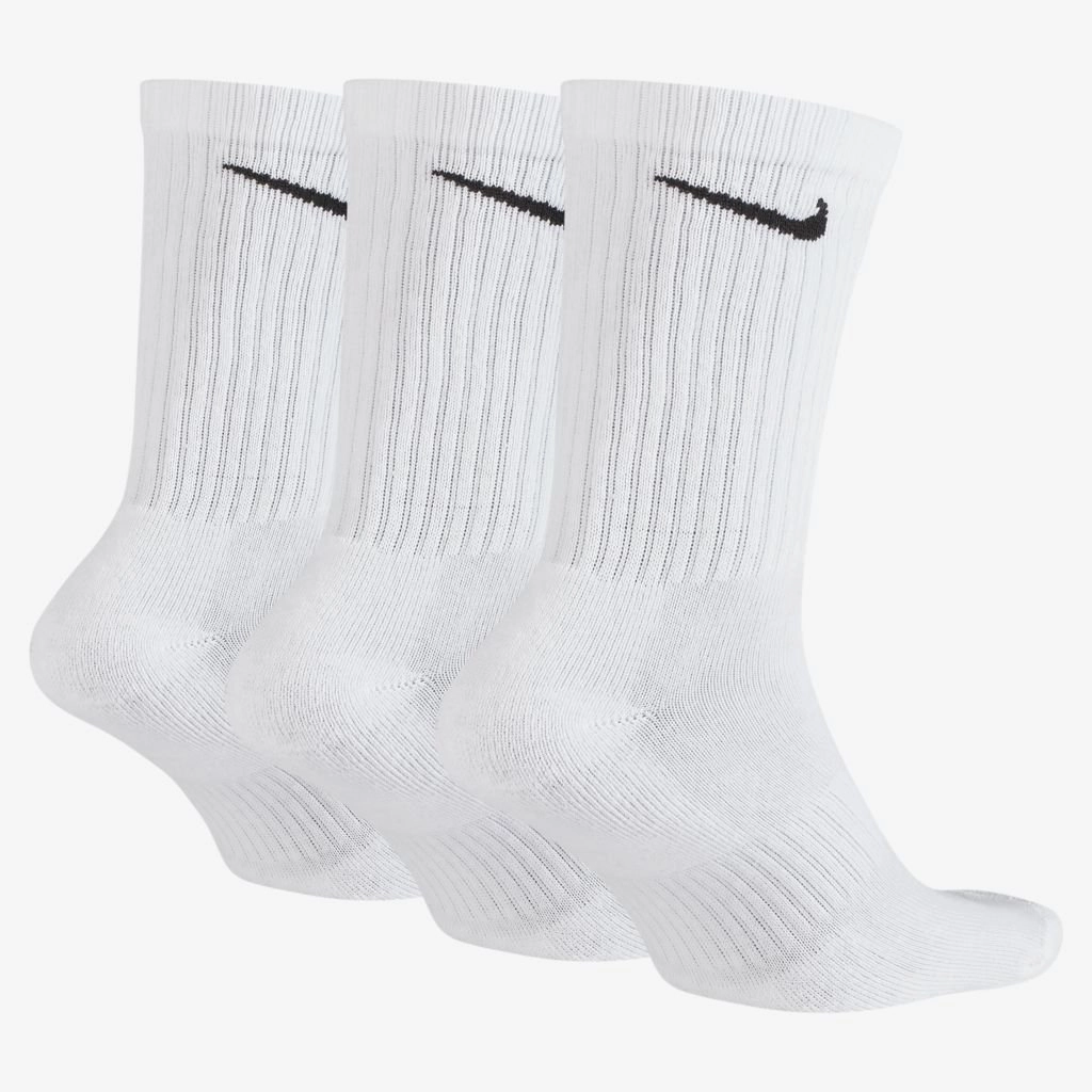 Kit Meia Nike Everyday Cush - unissex - branco e preto