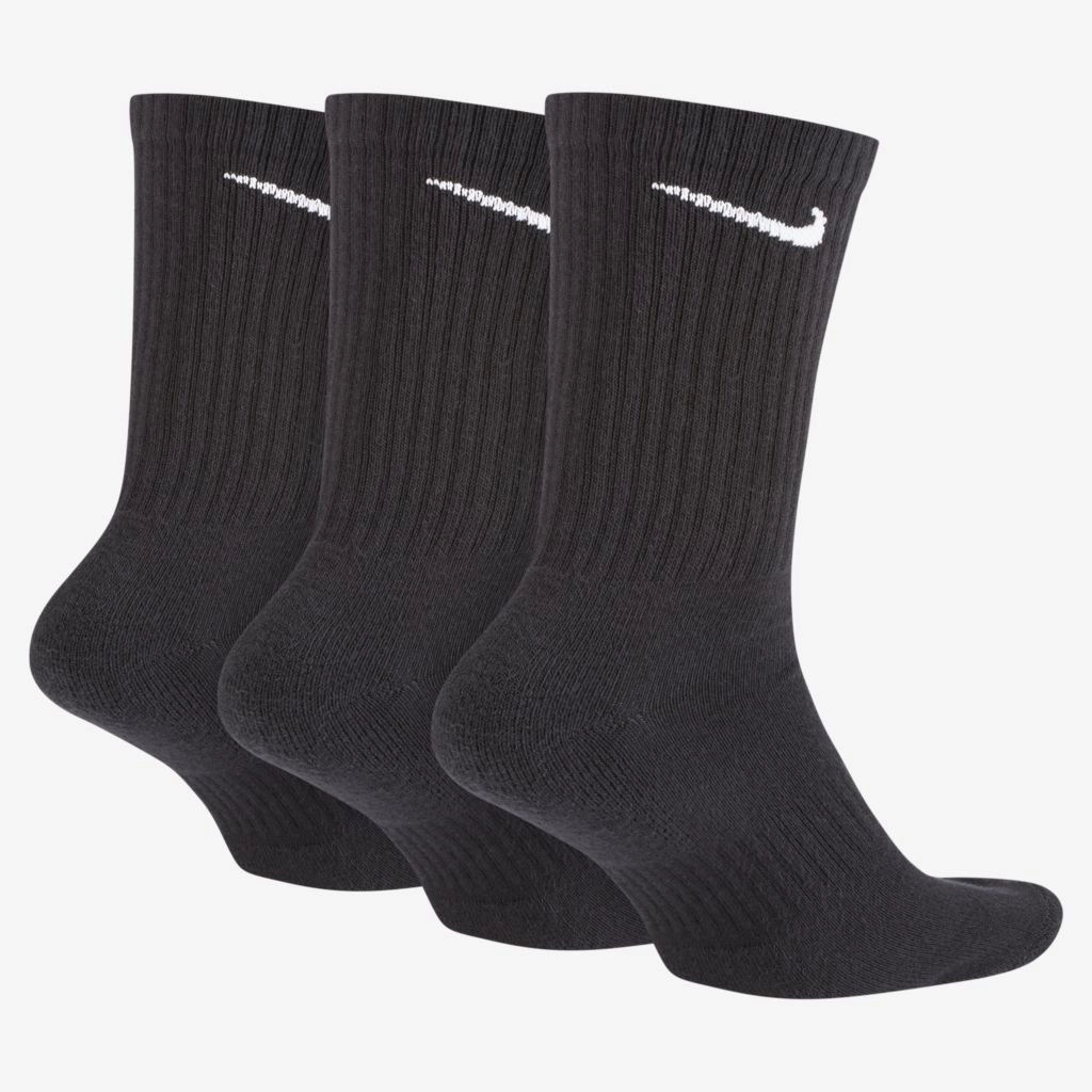Kit Meia Nike Everyday Cush - unissex - preto e branco
