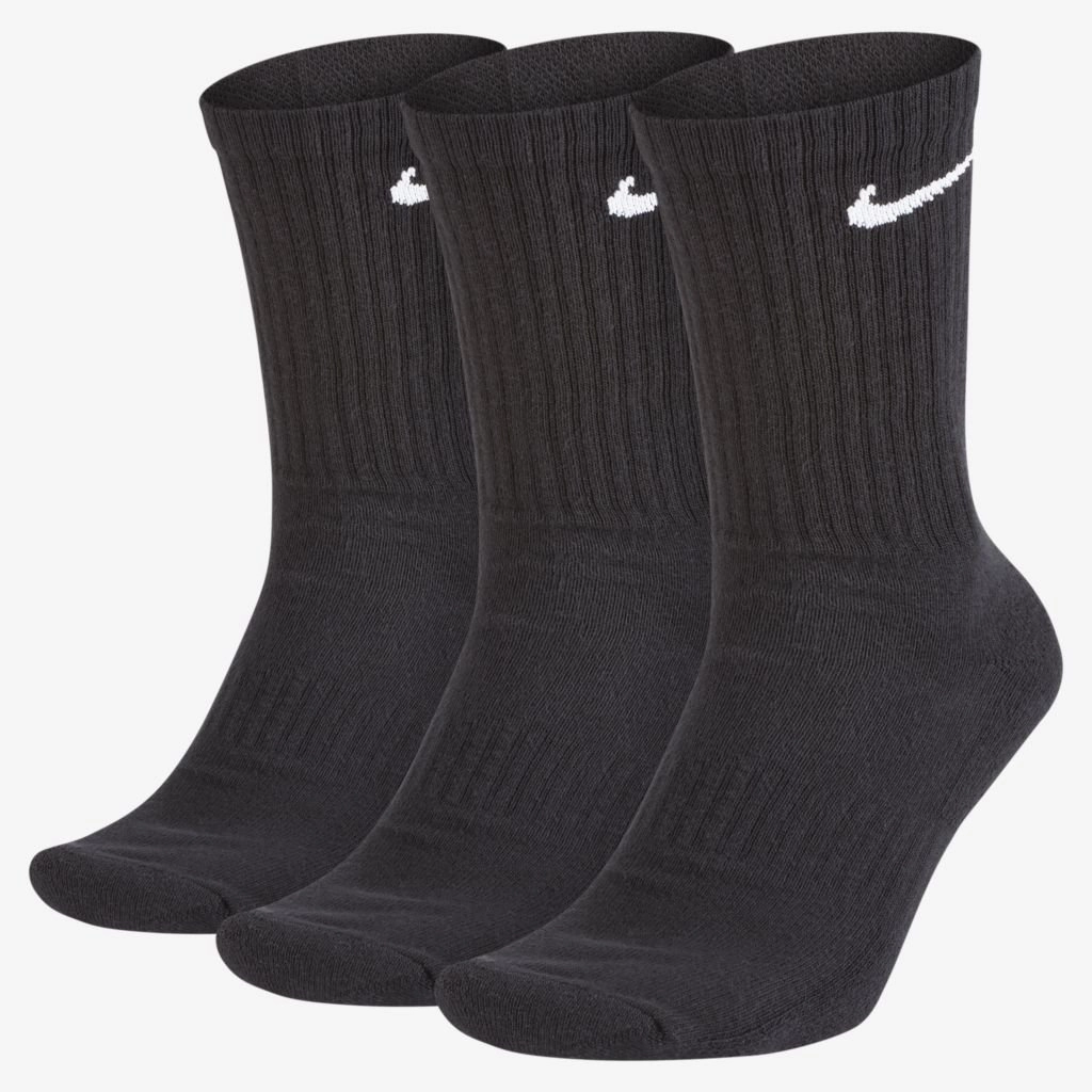 Kit Meia Nike Everyday Cush - unissex - preto e branco