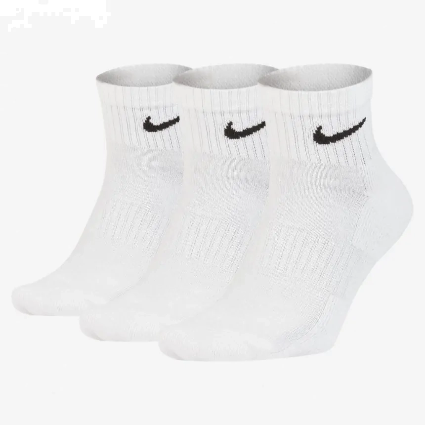 Kit Meia Nike Everyday - unissex - branco e preto