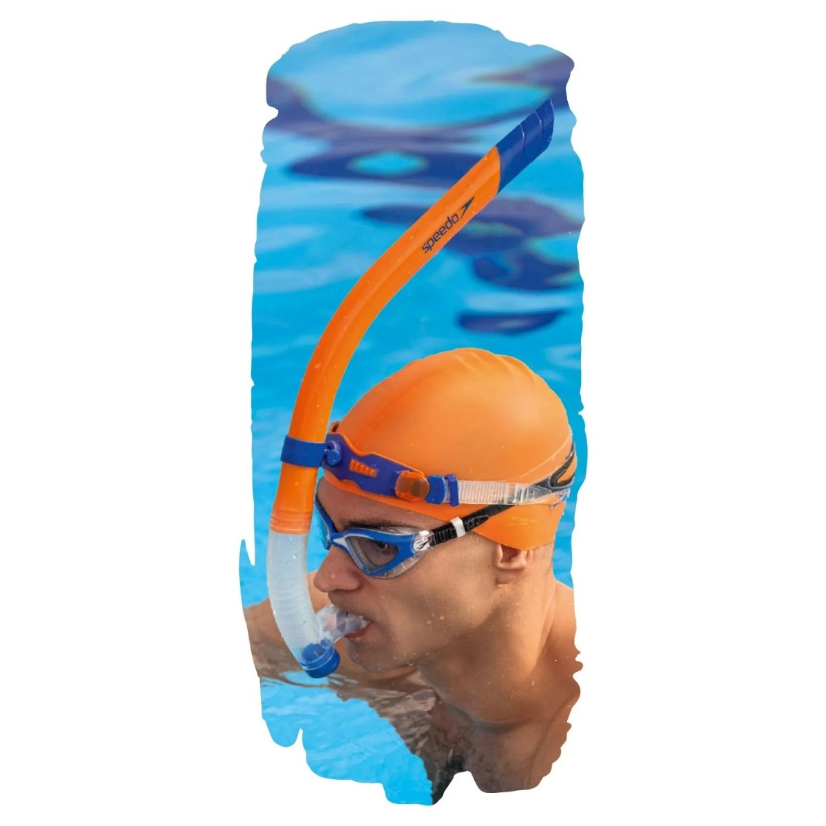 Kit Mergulho Speedo Fast Snorkel - unissex - laranja e azul