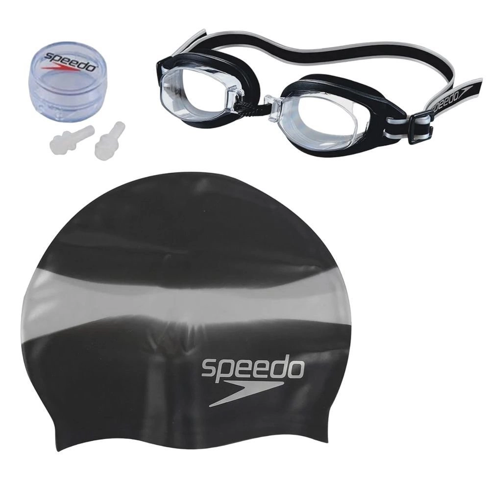 Kit natacao speedo swim kit 3 em 1 - unissex - preto