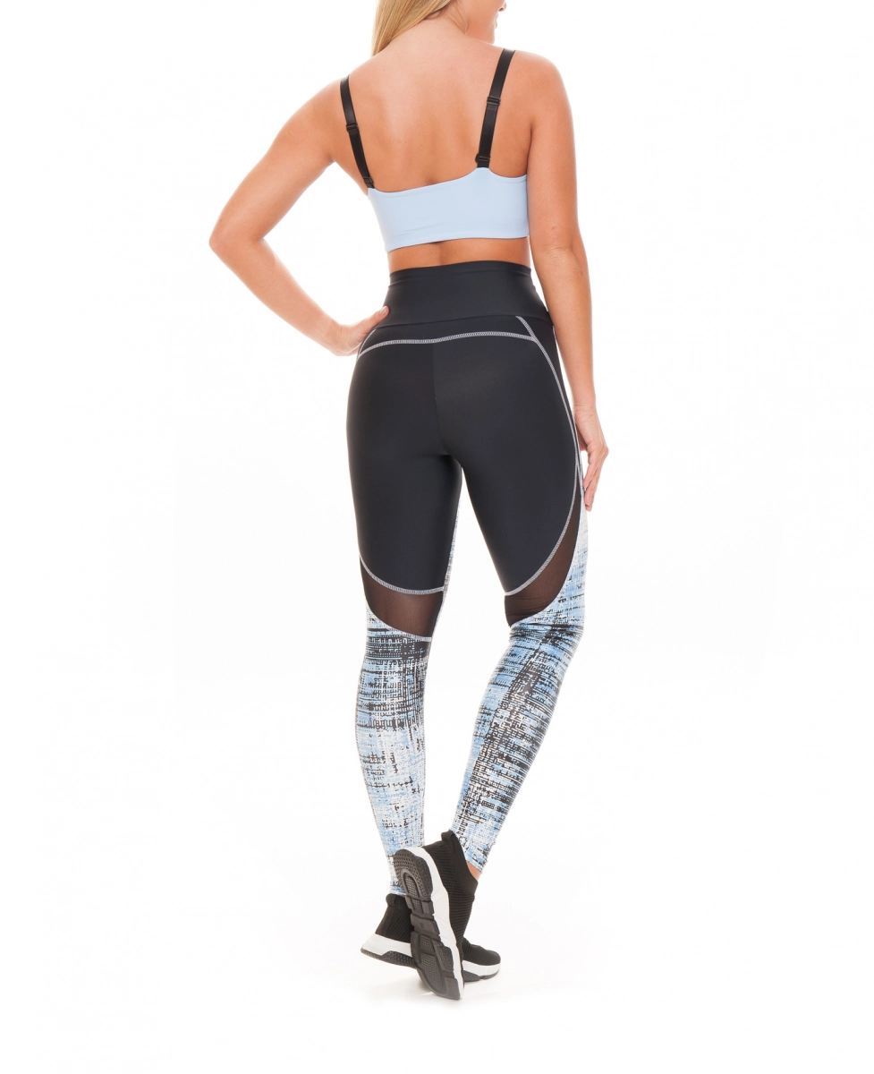 Legging Rola Moca Sublime III - feminino - preto e azul