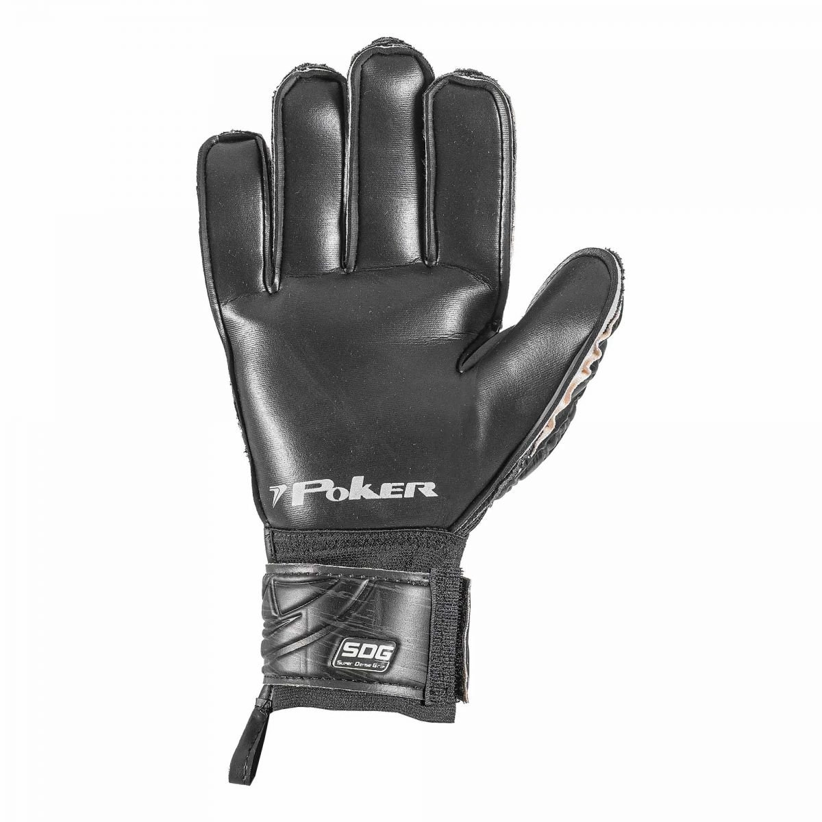 Luva goleiro Poker Semi Profissional Multiterreno - unissex - preto