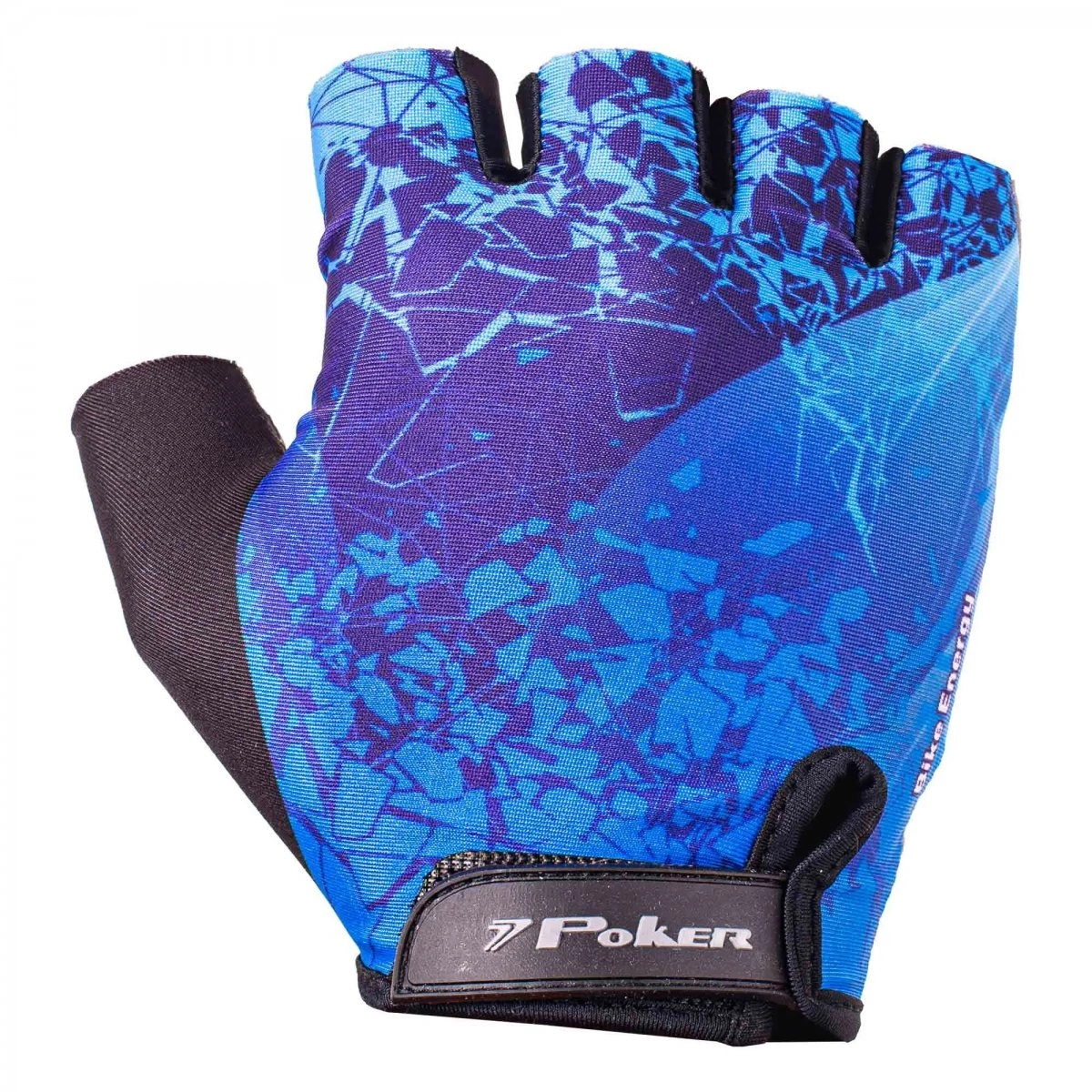 Luva Poker Antishock Gel Energy - unissex - preto e azul marinho