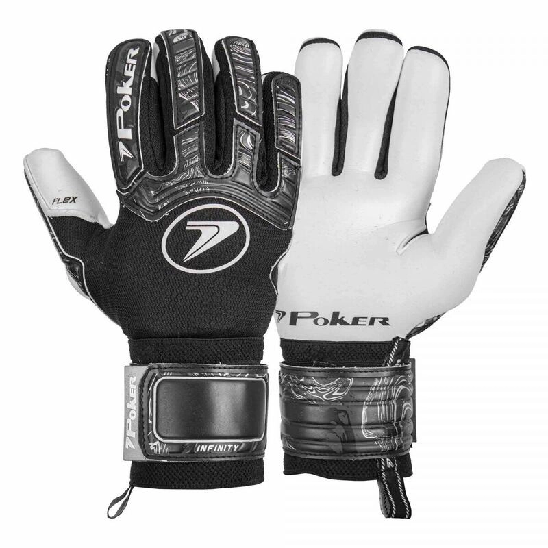 Luva Poker Profissional Infinity - unissex - preto e branco