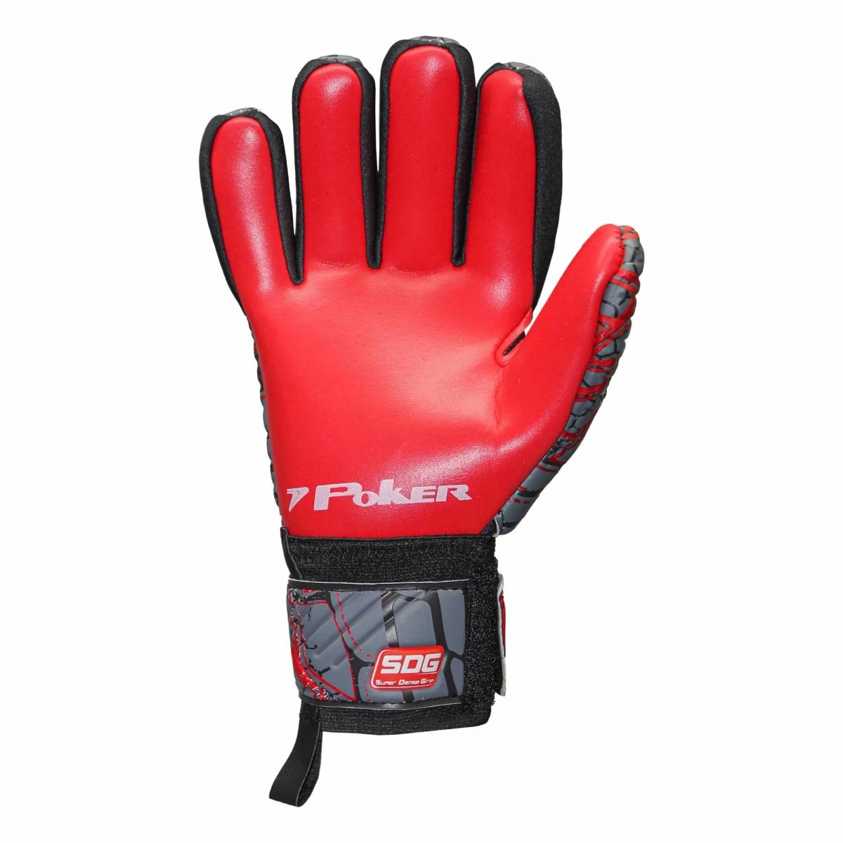 Luva Poker Semi Profissional Multiterreno - unissex - preto e vermelho