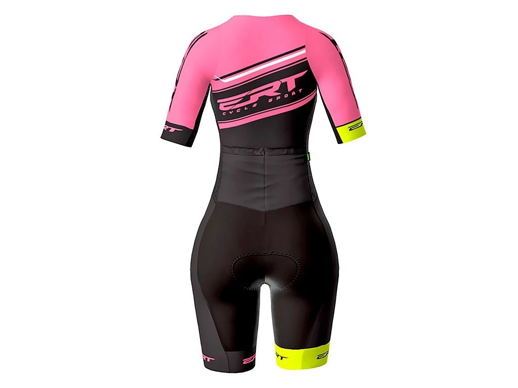 Macaquinho Ert New Elite Gel Team - feminino - rosa e preto