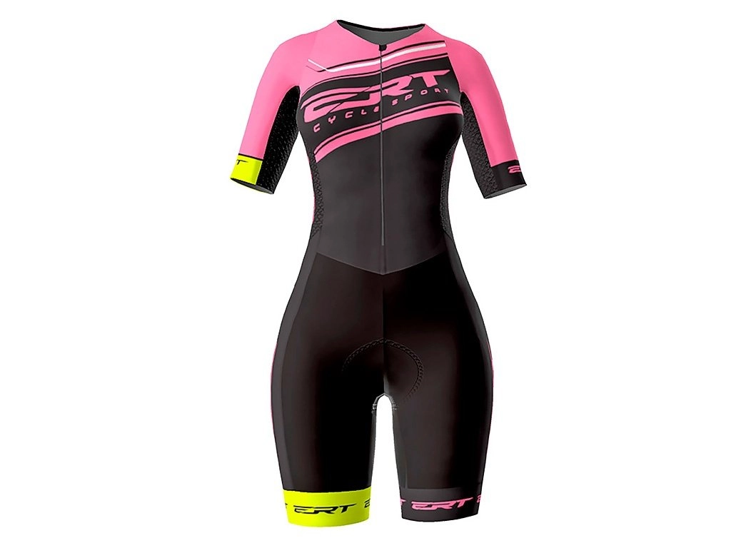 Macaquinho Ert New Elite Gel Team - feminino - rosa e preto