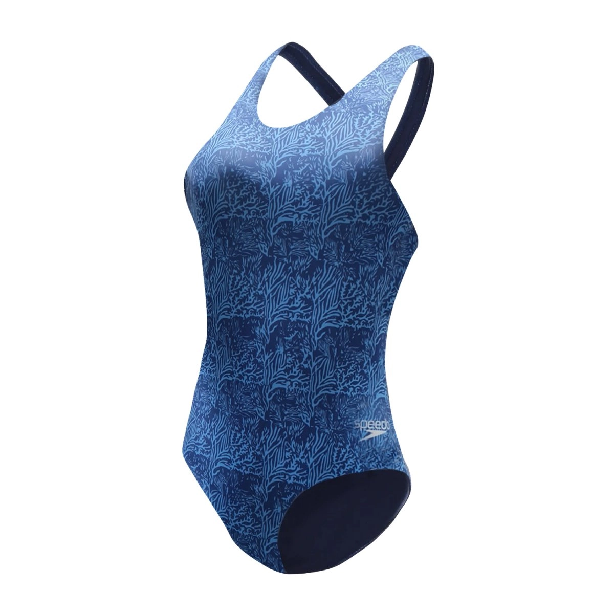 Maio Speedo Cross Dep Map - feminino - azul marinho