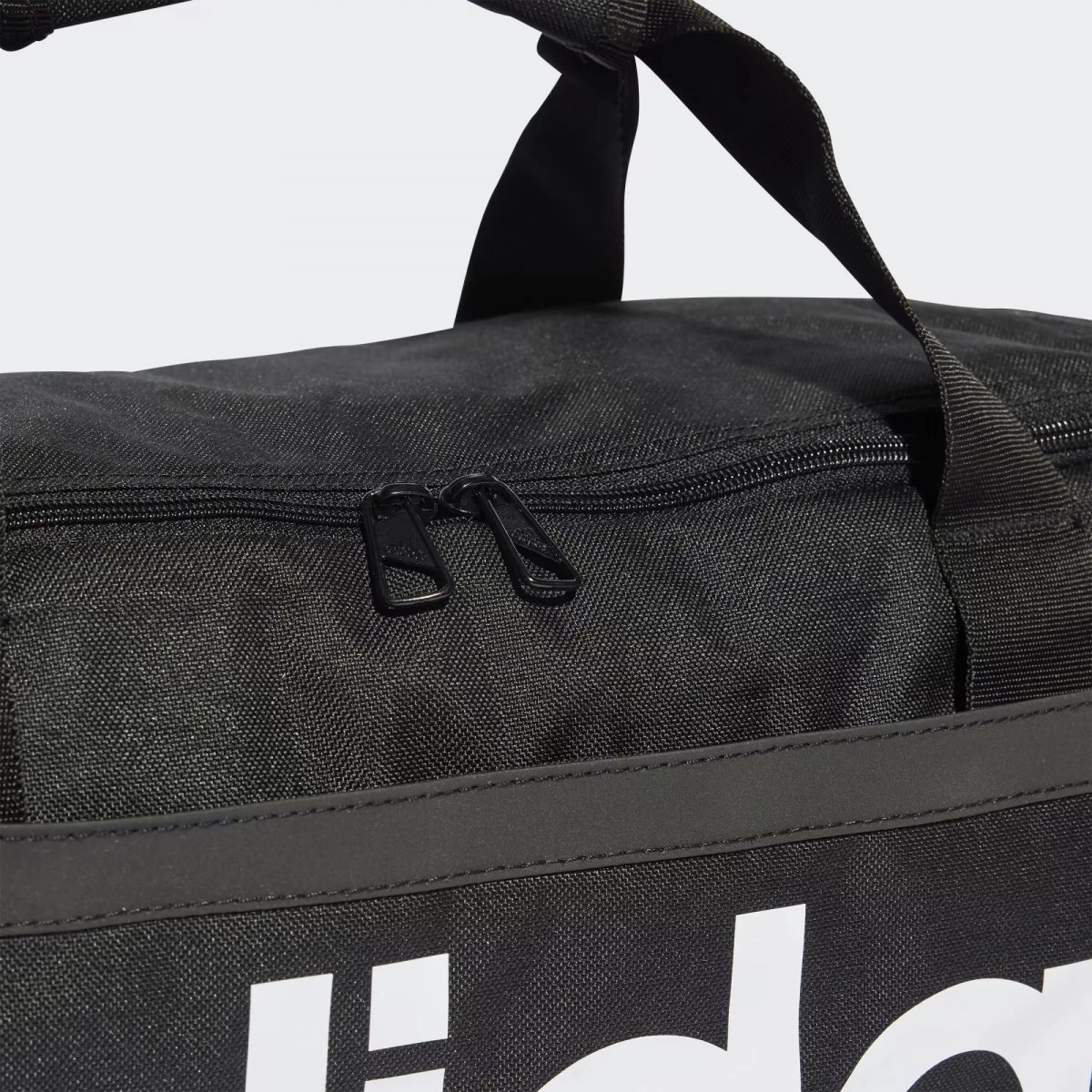 Mala Adidas Duffel Logo Linear - unissex - preto e branco