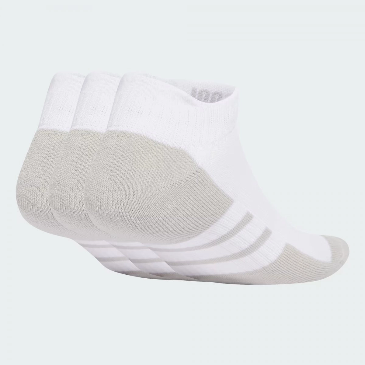 Meia Adidas Cano Baixo Essentials ClimaCool 3 Pares - unissex - branco e cinza