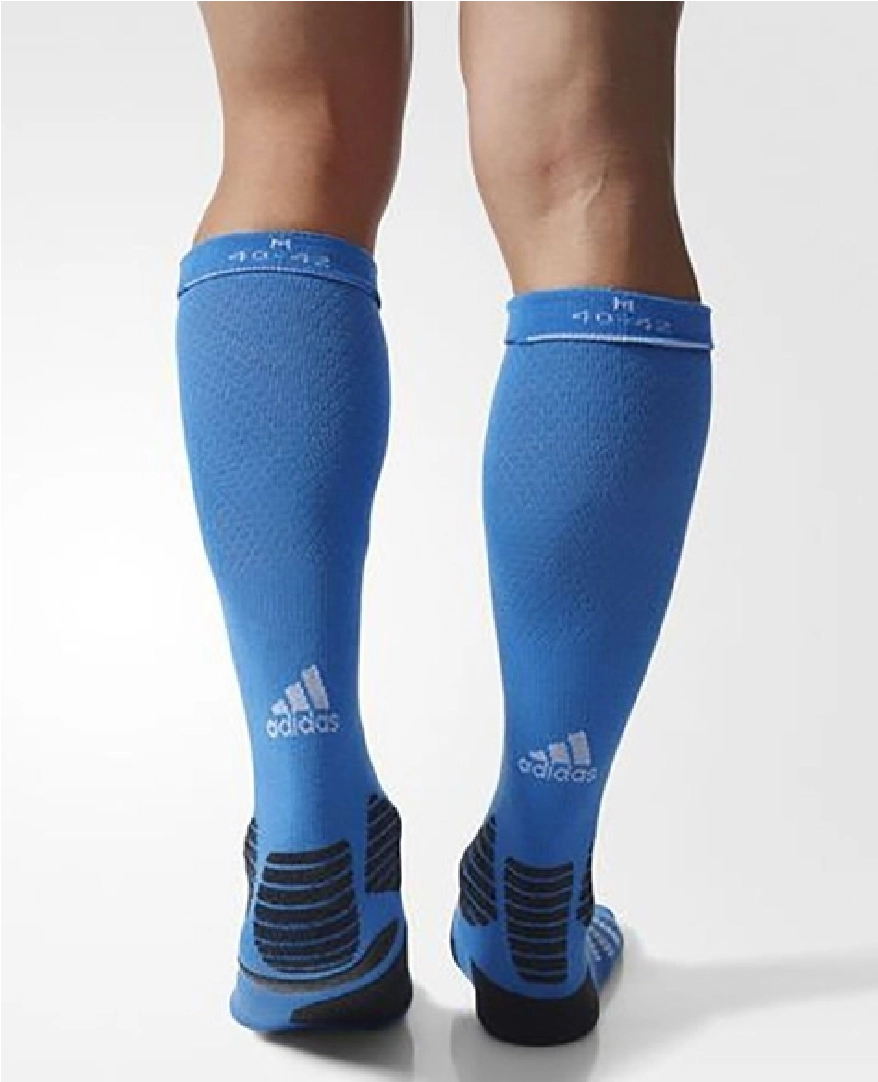Meia Compressao Adidas Techfit - feminino - azul e preto