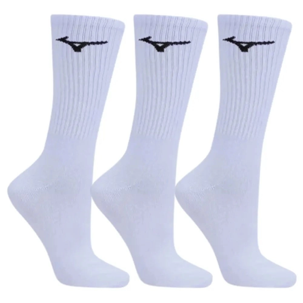 Meia Kit 3 Cano Alto Atoalhada - feminino - branco