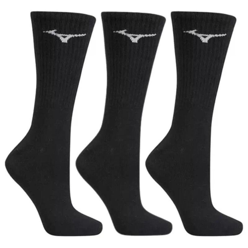 Meia Kit 3 Cano Alto Atoalhada - masculino - preto