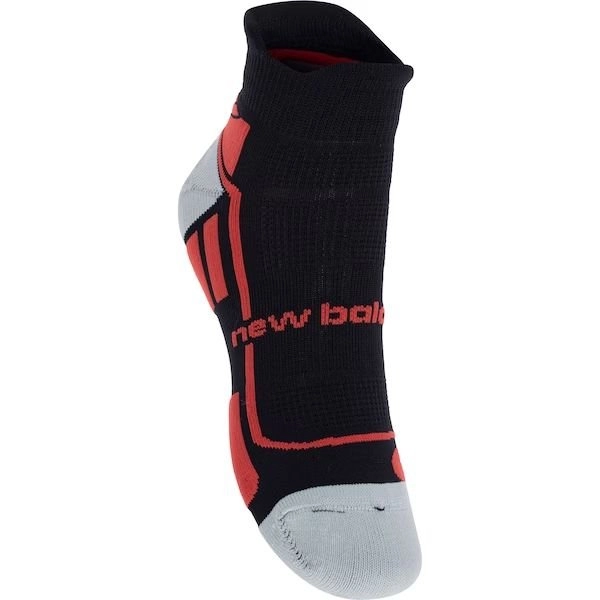Meia New Balance Performance Elite 35 ao 38 - unissex - preto e vermelho