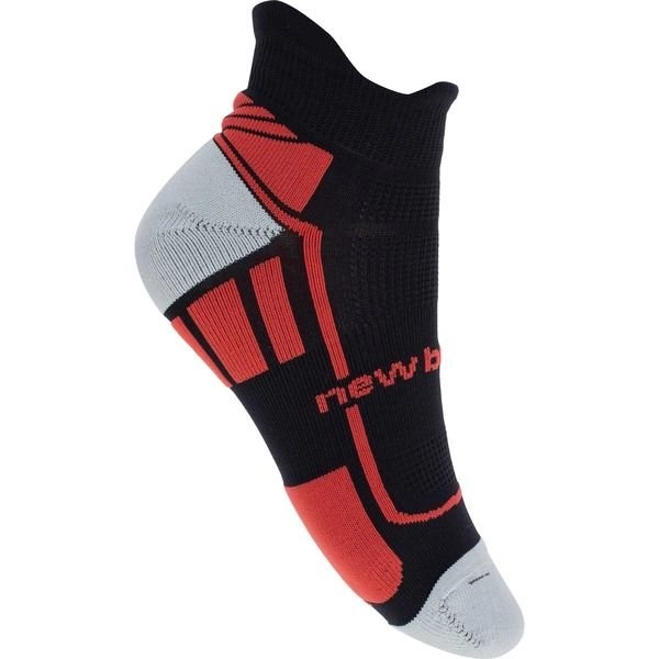 Meia New Balance Performance Elite 35 ao 38 - unissex - preto e vermelho