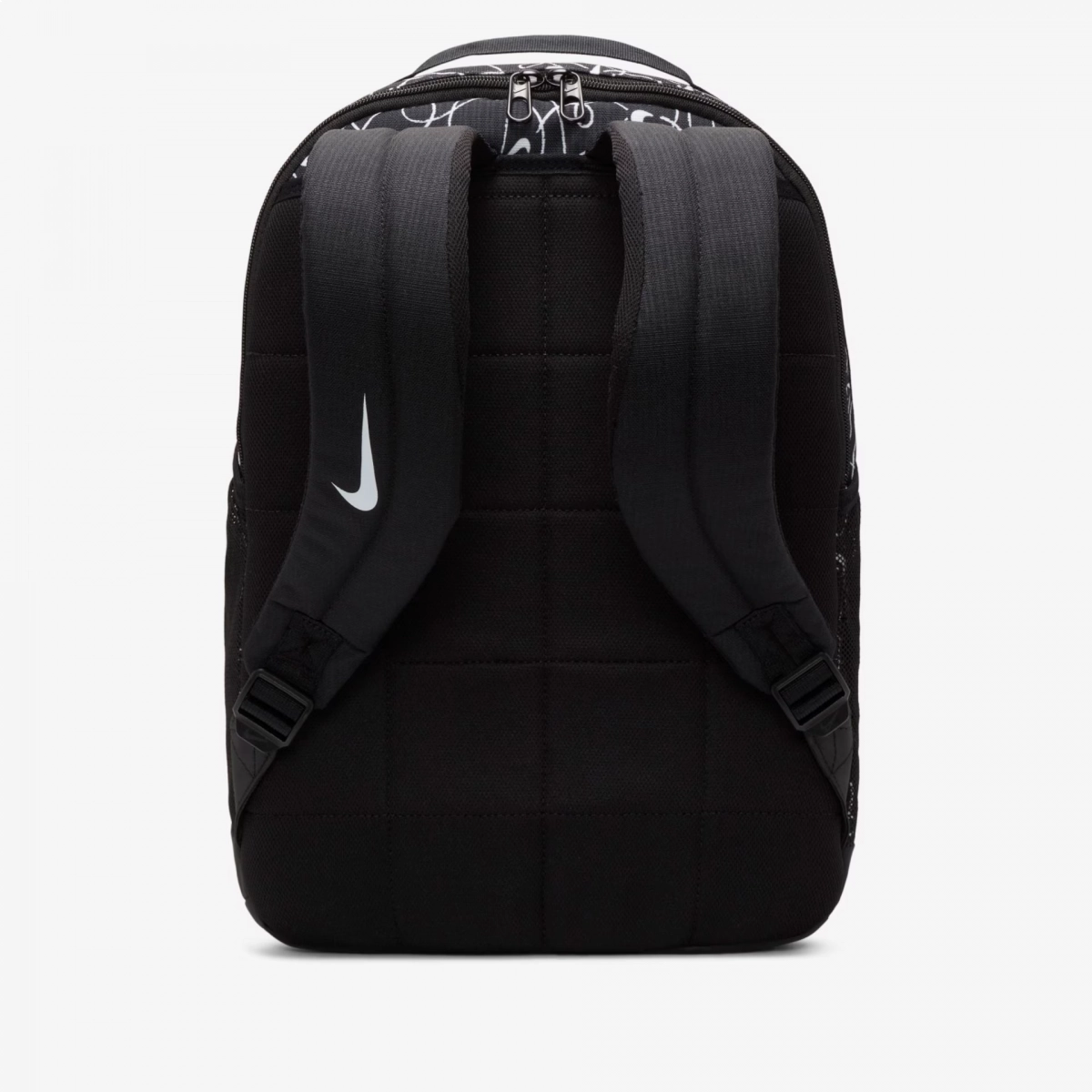 Mochila Nike Brasilia Infantil 19L - unissex - preto e branco