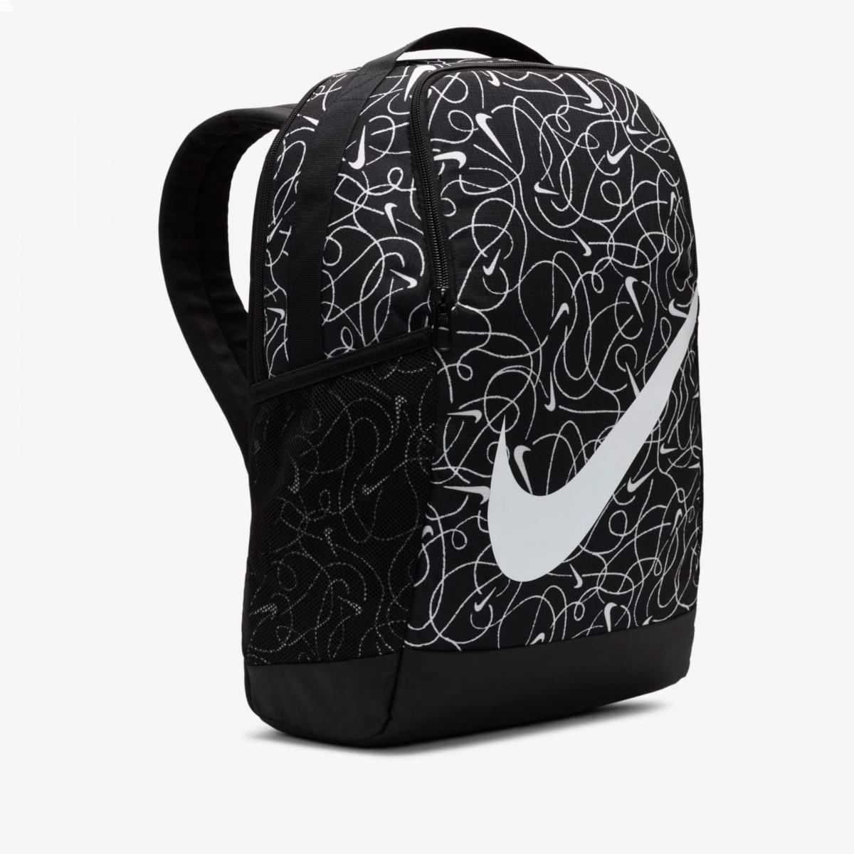 Mochila Nike Brasilia Infantil 19L - unissex - preto e branco
