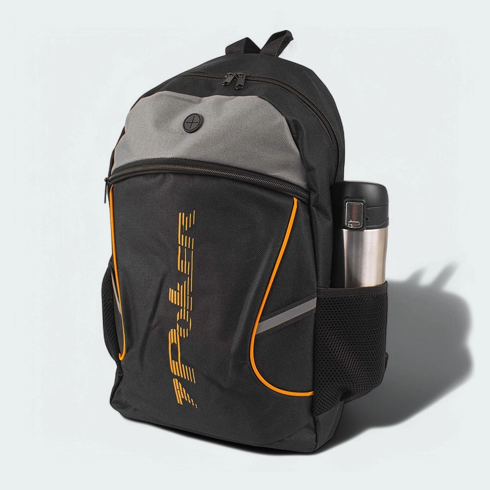 Mochila Poker Dakar Ii - unissex - preto e laranja