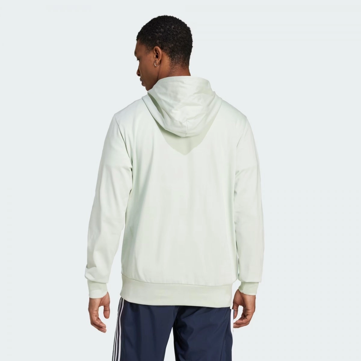 Moletom Adidas Big Logo Com Capuz - masculino - branco e verde claro
