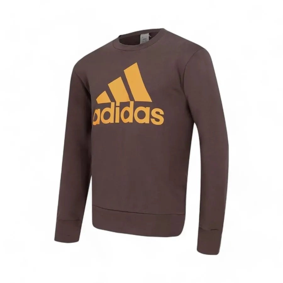 Moletom Adidas Big Logo - masculino - marrom e amarelo