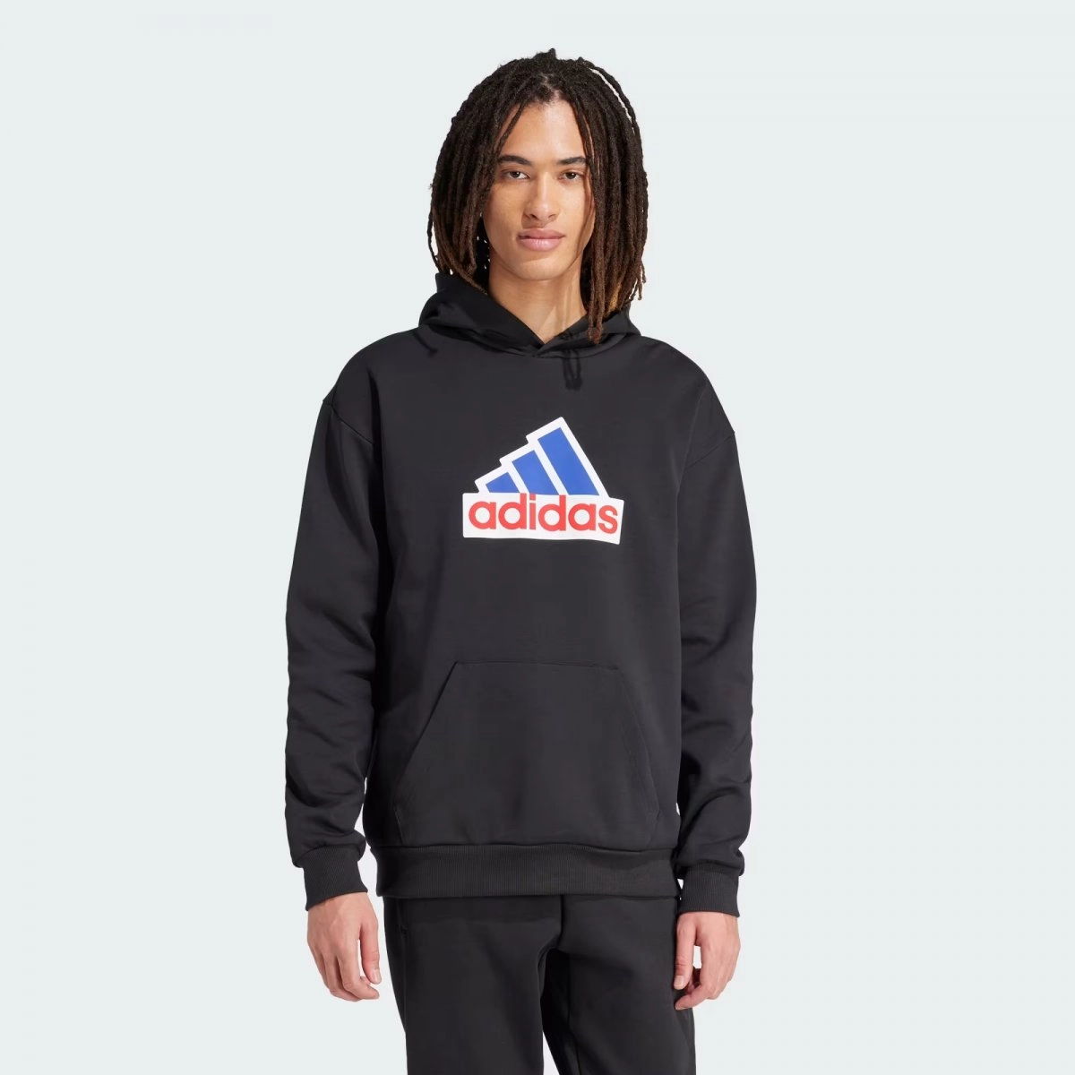 Moletom Adidas Future Icon Com Capuz - masculino - preto e azul
