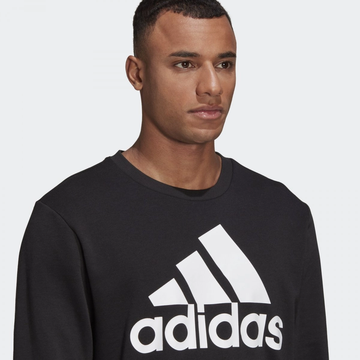 Moletom Adidas Logo - masculino - preto e branco
