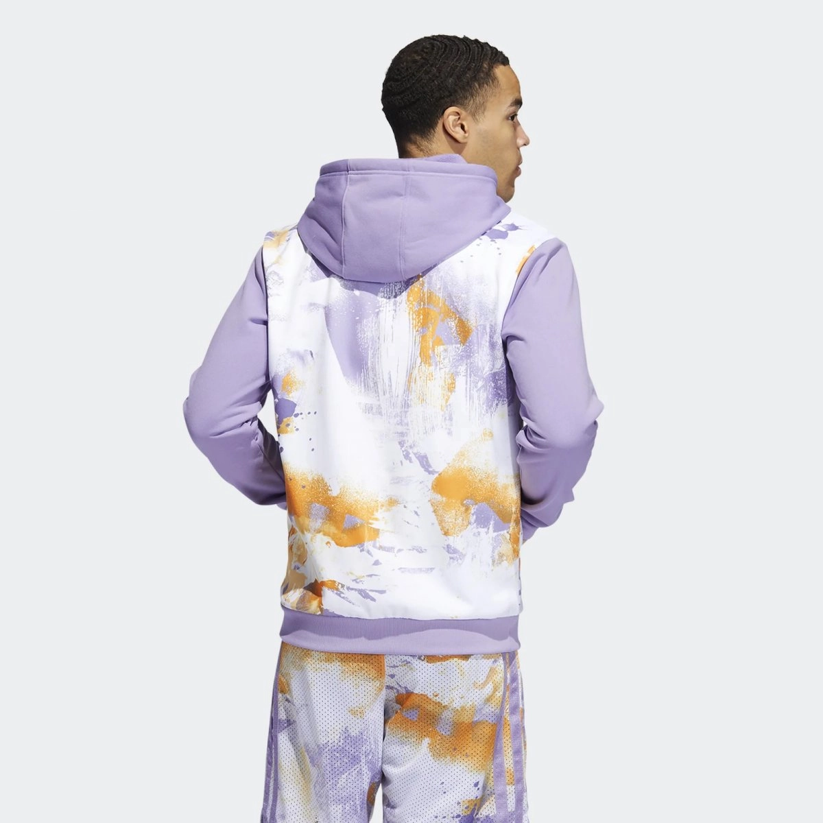 Moletom Adidas Tie Dye - masculino - branco e roxo