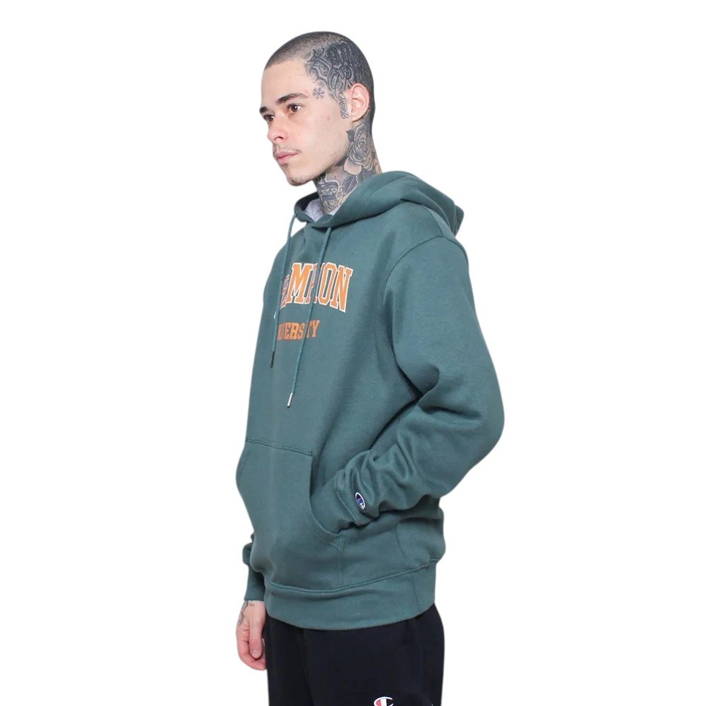 Moletom Champion Canguru College Tecido Grosso - masculino - verde e laranja