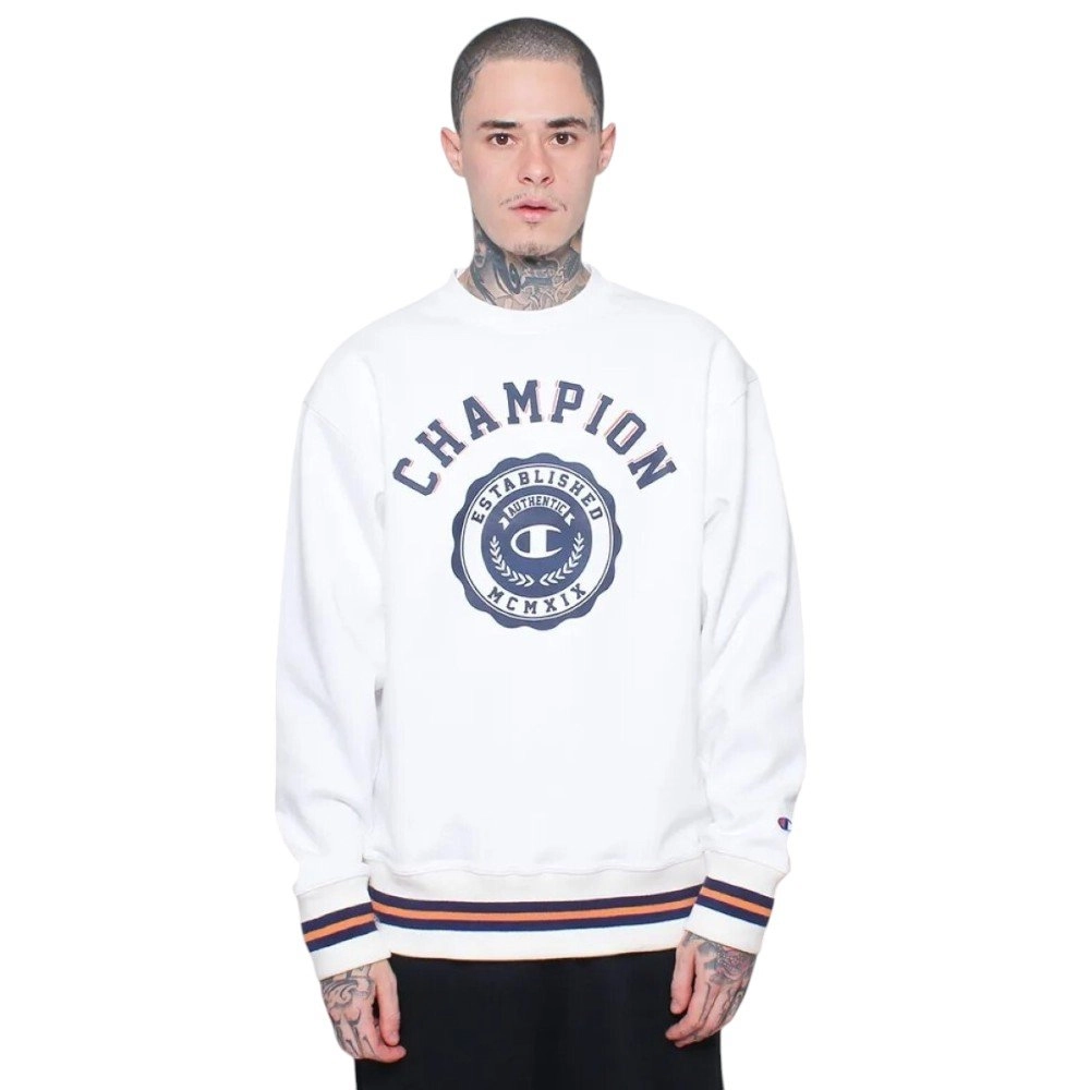 Moletom Champion Careca College Retilinea - masculino - azul marinho