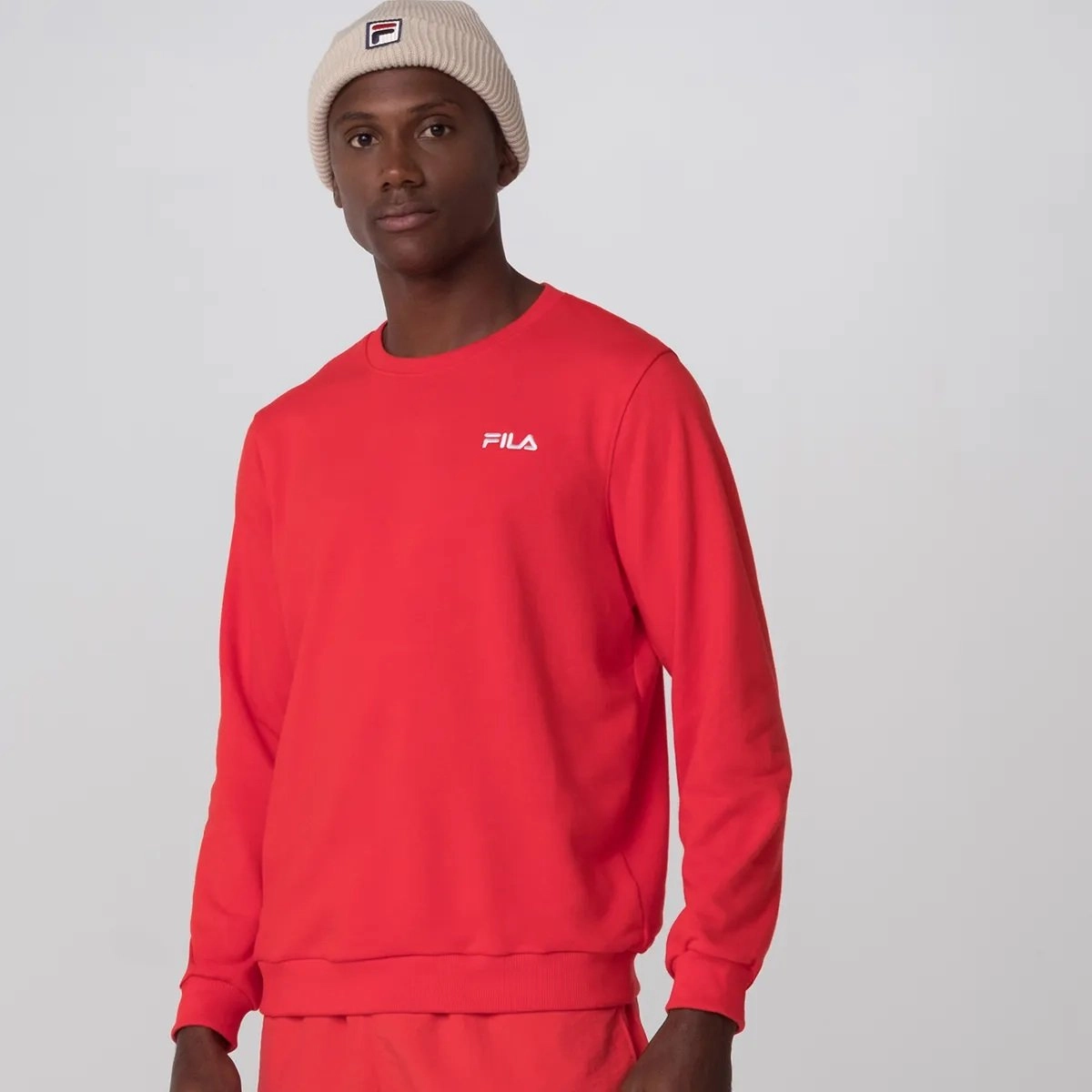 Moletom Fila Basic - masculino - vermelho