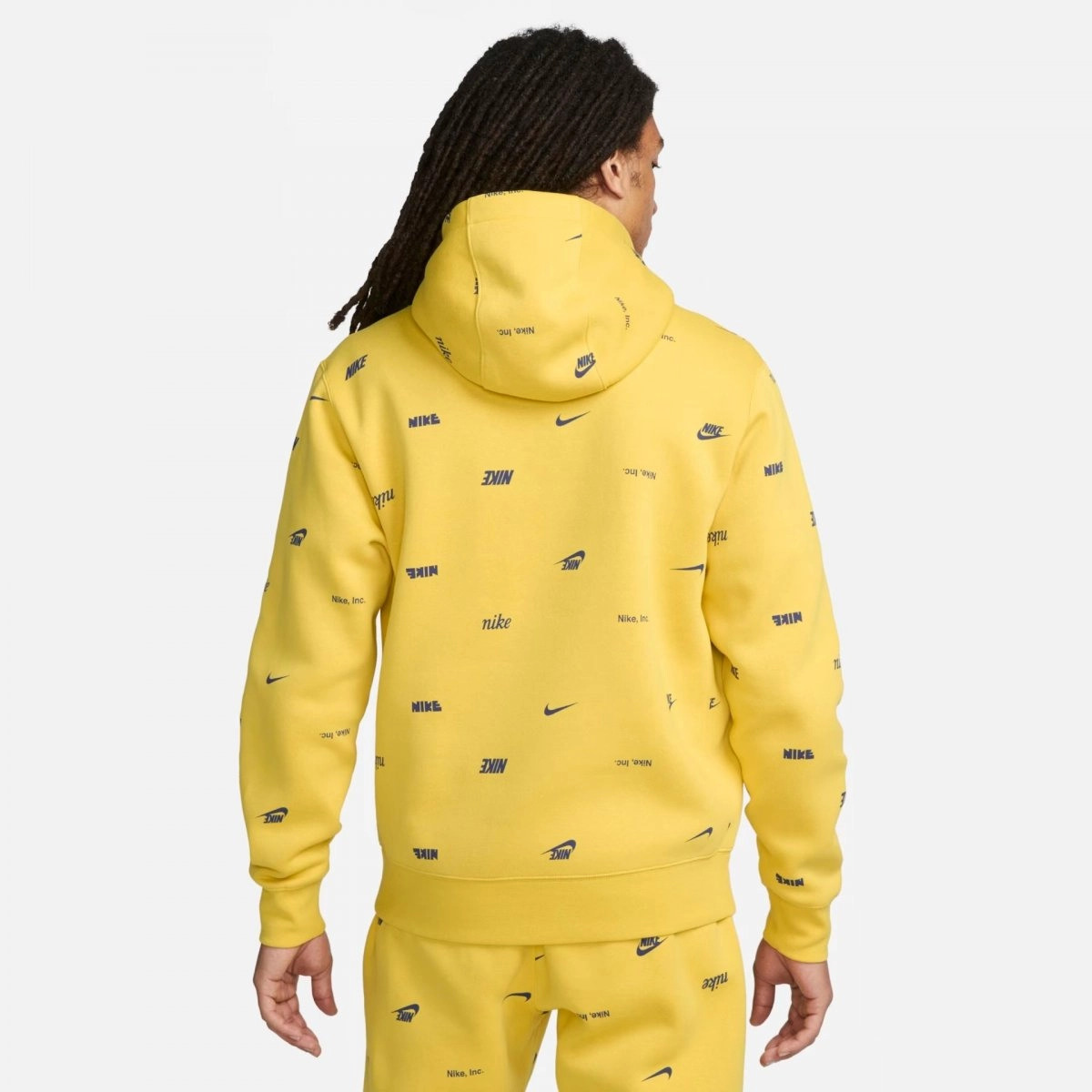 Moletom Nike Club plus Bb Po Hoodie Aop - masculino - amarelo e preto