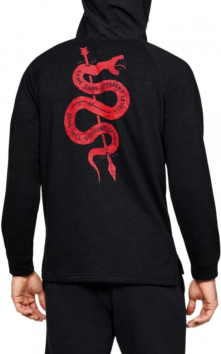 Moletom Under Armour Project Rock - masculino - preto e vermelho