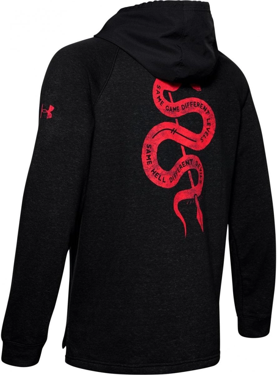 Moletom Under Armour Project Rock - masculino - preto e vermelho