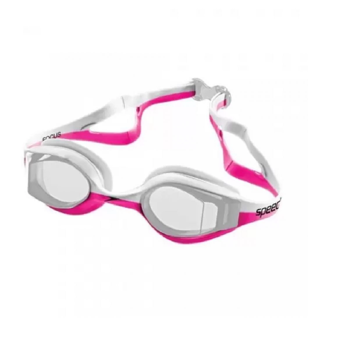 Oculos Natacao Speedo Focus - unissex - rosa e branco