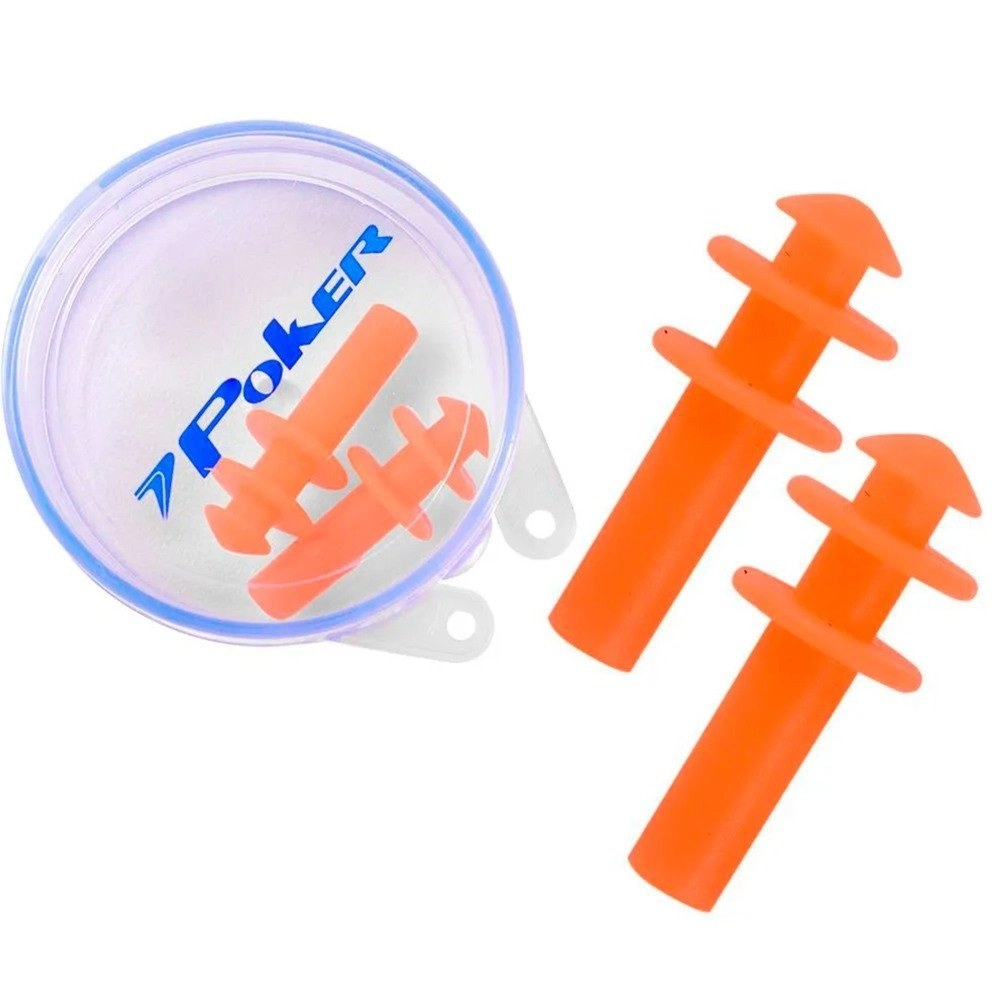 Protetor De Ouvido Poker Silicone - unissex - laranja