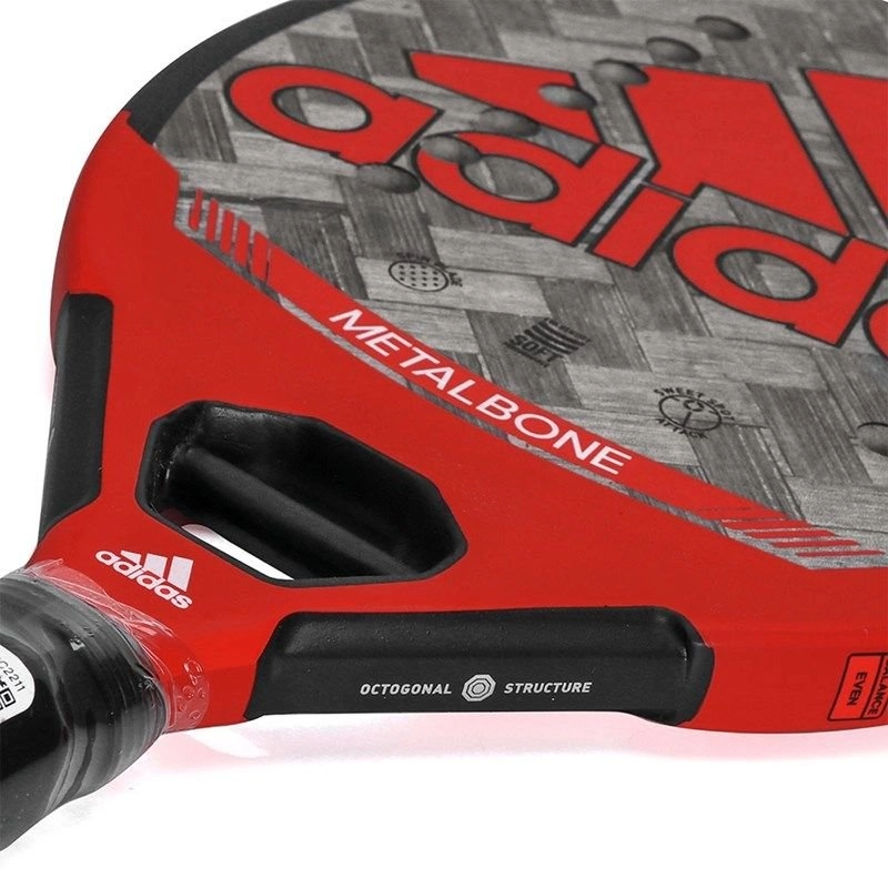 Raquete Adidas Metalbone H14 - unissex - vermelho e cinza