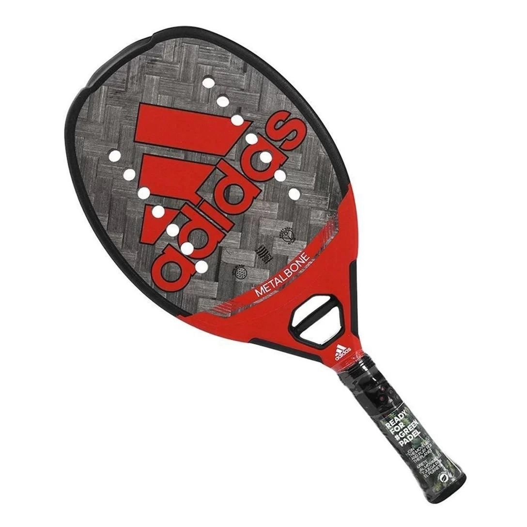 Raquete Adidas Metalbone H14 - unissex - vermelho e cinza