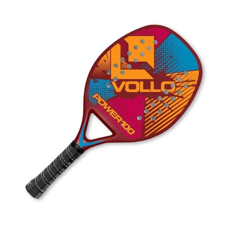 Raquete Beach Tennis Power 100 Vollo - unissex - amarelo e rosa