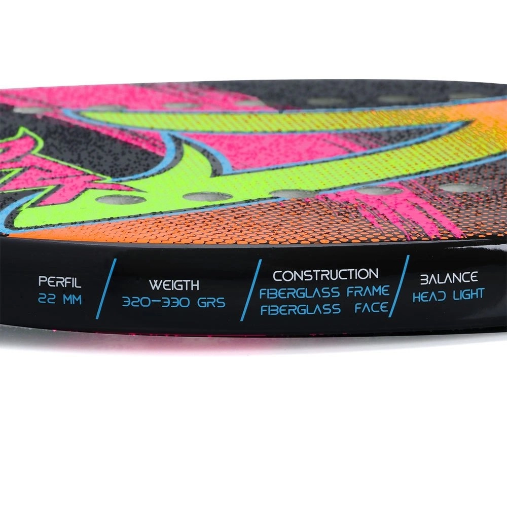 Raquete Beach Tennis Shark Cyclone 2022 - unissex - preto e rosa