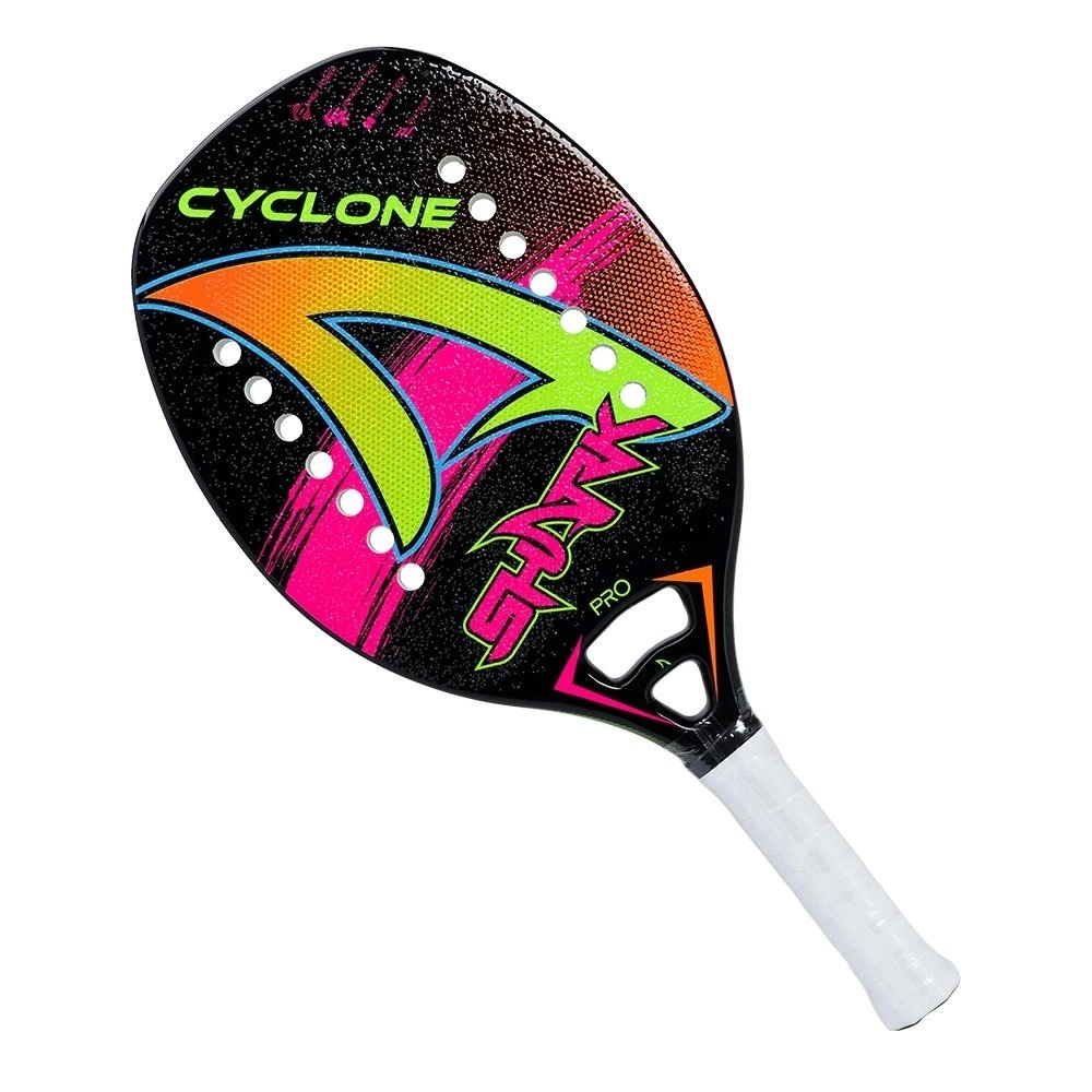 Raquete Beach Tennis Shark Cyclone 2022 - unissex - preto e rosa