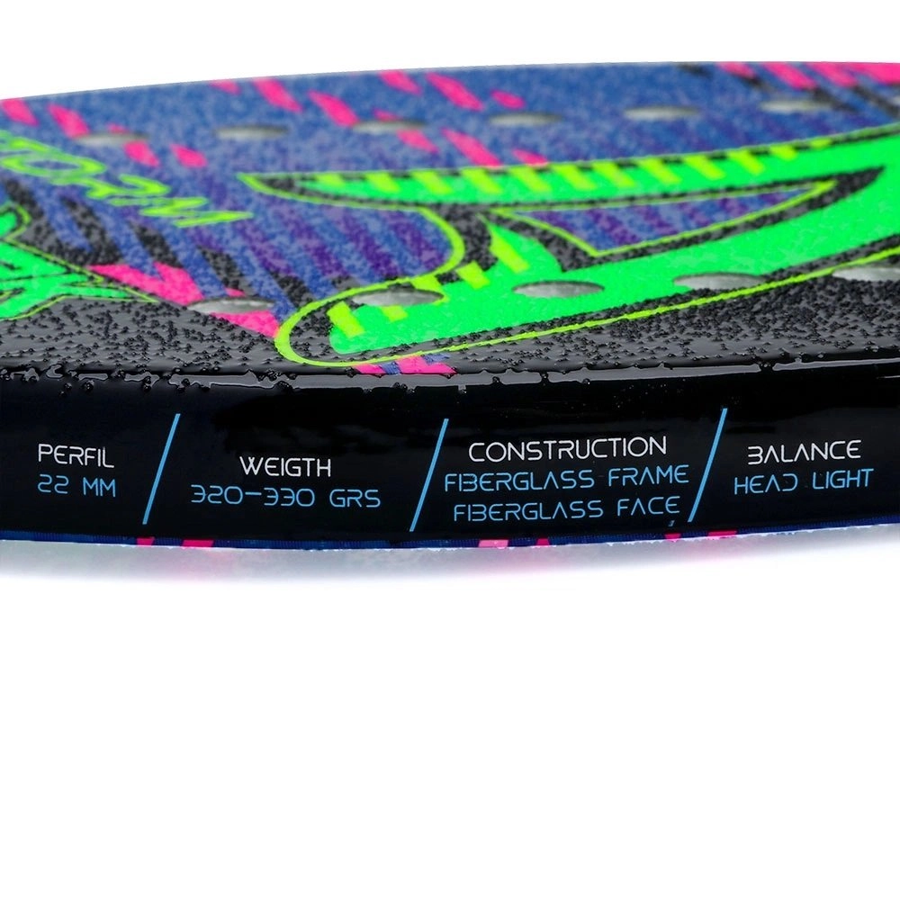 Raquete Beach Tennis Shark Storm 2022 - unissex - preto e azul