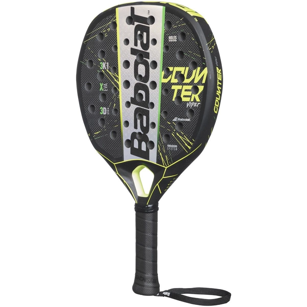 Raquete paddle Babolat Counter Viper - unissex - prata e amarelo