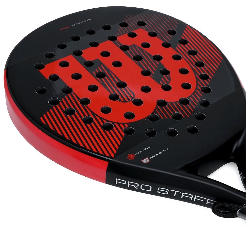 Raquete Paddle Wilson Pro Staff Elite - unissex - preto e vermelho